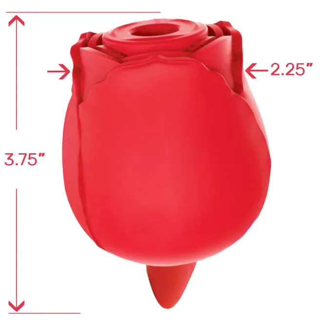 Wild Rose Sucking and Licking Rose Vibrator with Tongue Red