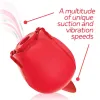Wild Rose Sucking and Licking Rose Vibrator with Tongue Red