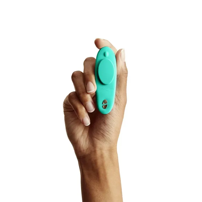 We-Vibe Moxie+ Remote-Controlled Silicone Wearable Clitoral Vibrator Aqua