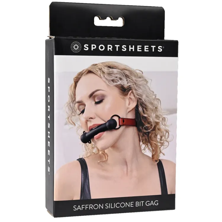 Saffron Silicone Bit Gag with Adjustable Buckle
