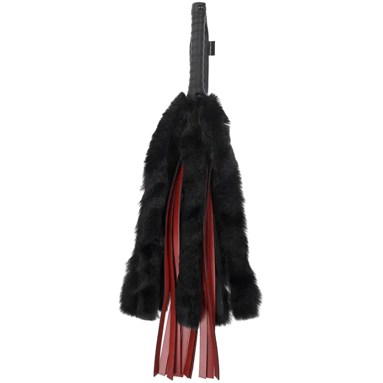 Faux Fur Flogger with Faux Leather Strands Faux Fur Flogger with Faux Leather Strands