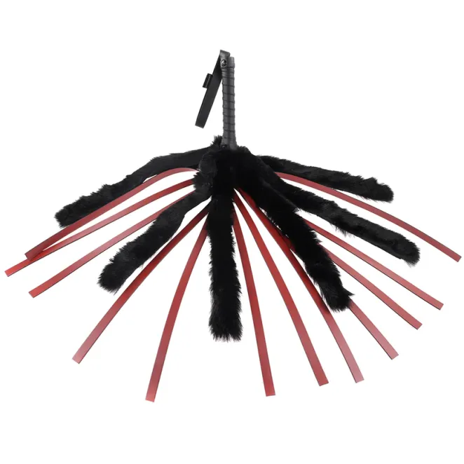 Faux Fur Flogger with Faux Leather Strands