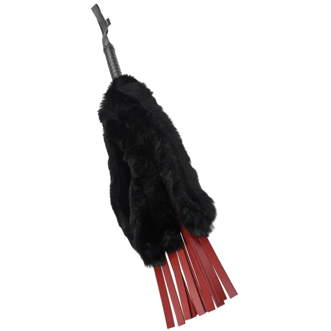 Faux Fur Flogger with Faux Leather Strands