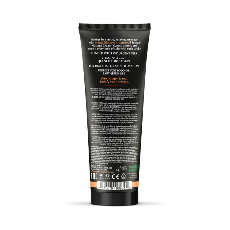 Wicked Orange Blossom + Patchouli Sensual Massage Cream 4 oz. Wicked Orange Blossom + Patchouli Sensual Massage Cream 4 oz.