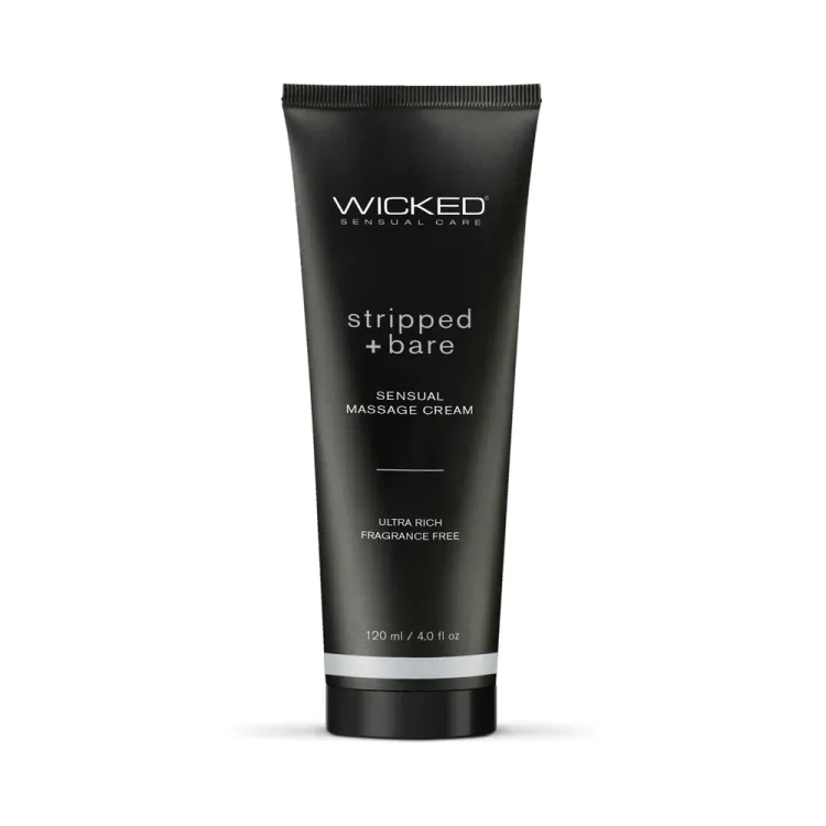Wicked Stripped + Bare Unscented Sensual Massage Cream 4 oz. Wicked Stripped + Bare Unscented Sensual Massage Cream 4 oz.