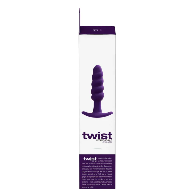 Anal VeDO Twist Silicone Vibrating Butt Plug Purple Anal VeDO Twist Silicone Vibrating Butt Plug Purple