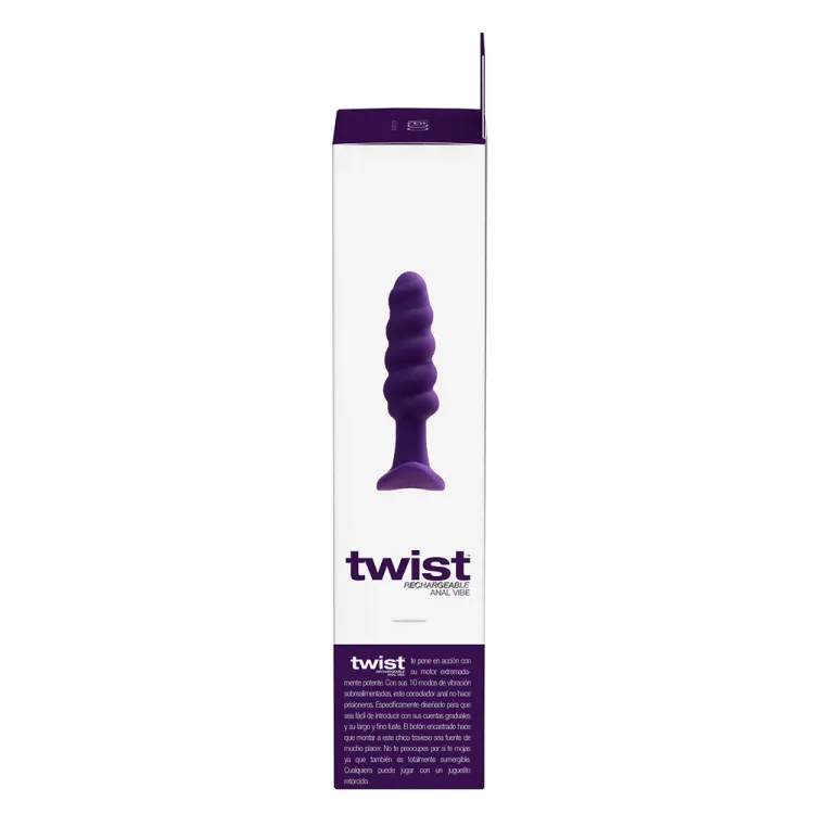 Anal VeDO Twist Silicone Vibrating Butt Plug Purple Anal VeDO Twist Silicone Vibrating Butt Plug Purple