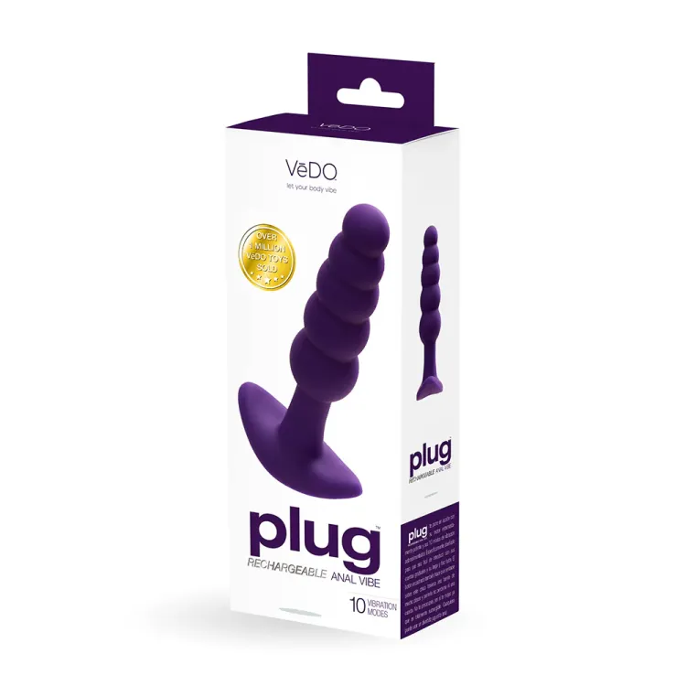 Anal VeDO Silicone Vibrating Butt Plug Purple Anal VeDO Silicone Vibrating Butt Plug Purple