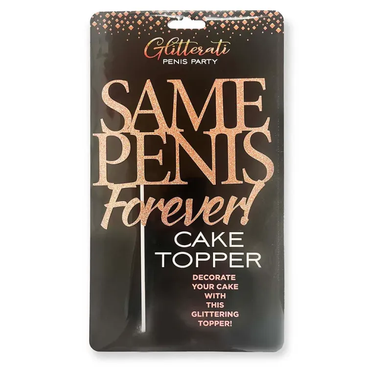 Glitterati Penis Party Same Penis Forever Cake Topper (84994) by Little Genie Productions | Bachelorette Party Gifts | SlipDix.com Glitterati Penis Party Same Penis Forever Cake Topper (84994) | SlipDix.com