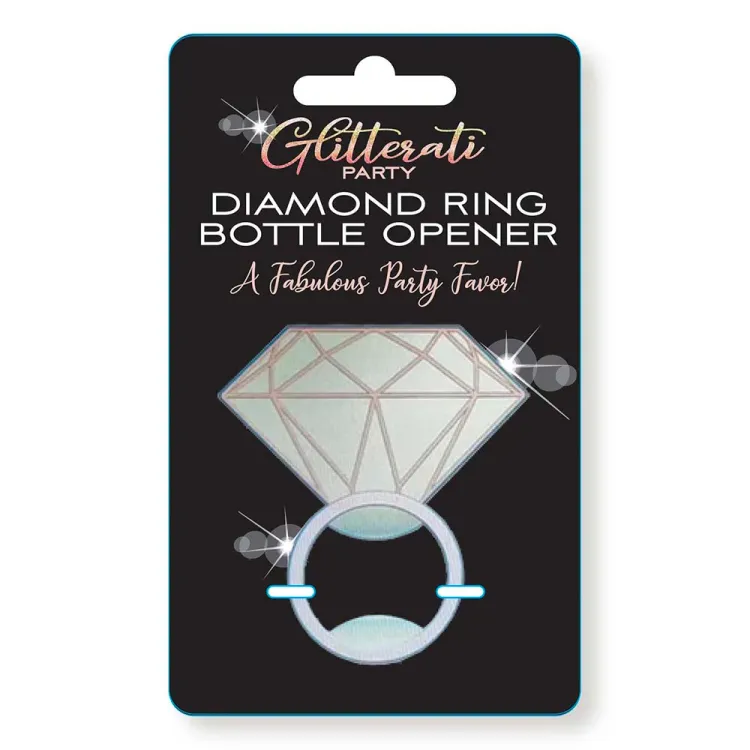 Glitterati Party Diamond Ring Bottle Opener (85004) by Little Genie Productions | Bachelorette Party Gifts | SlipDix.com Glitterati Party Diamond Ring Bottle Opener (85004) | SlipDix.com