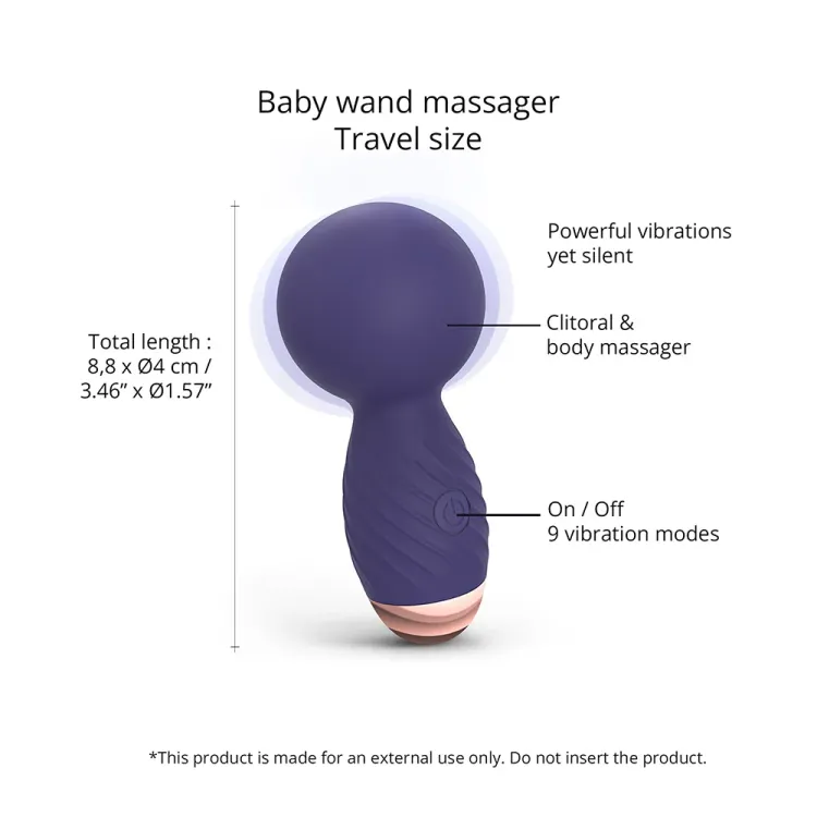 Itsy Bitsy Mini Wand Vibrator Midnight Indigo