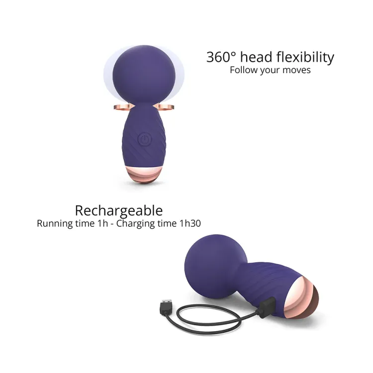 Itsy Bitsy Mini Wand Vibrator Midnight Indigo