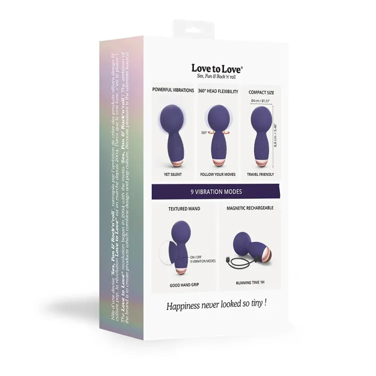 Itsy Bitsy Mini Wand Vibrator Midnight Indigo