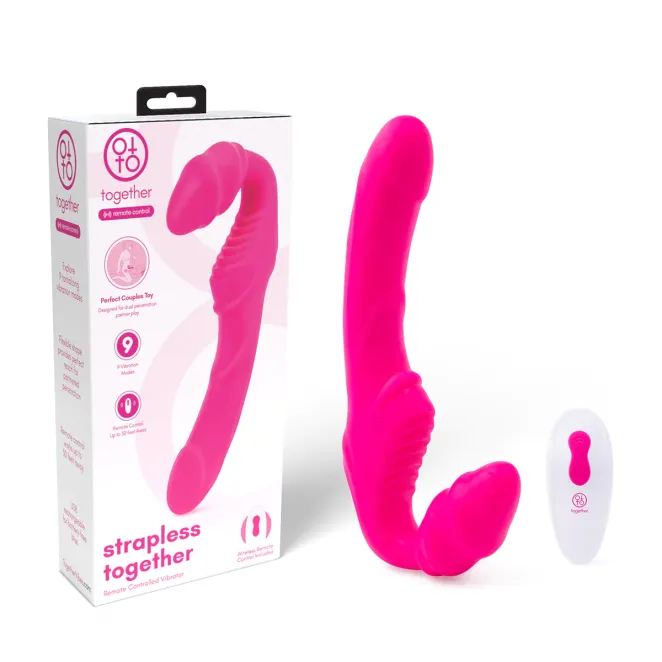 Together Toy Posable Rechargeable Vibrating Strapless Strap-On