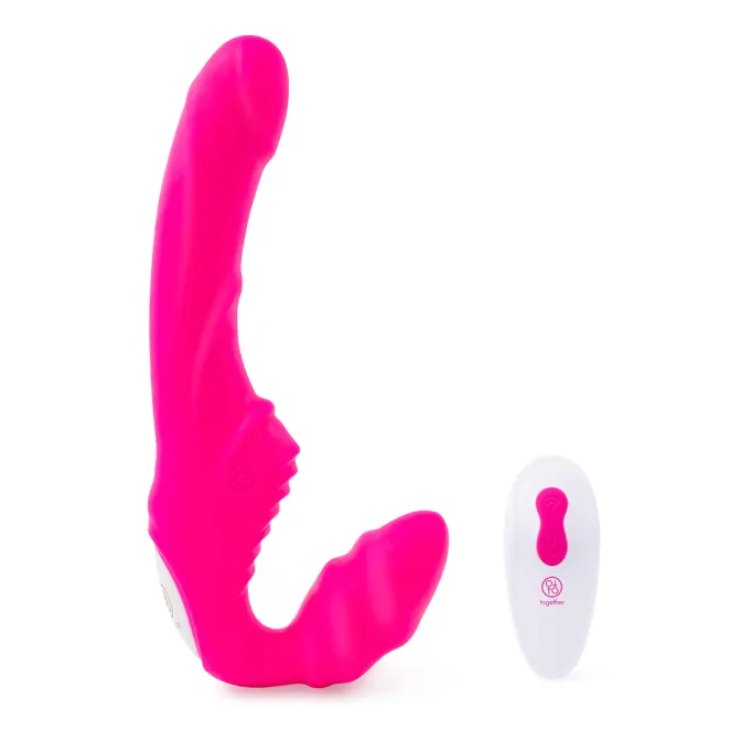 Together Toy Posable Rechargeable Vibrating Strapless Strap-On