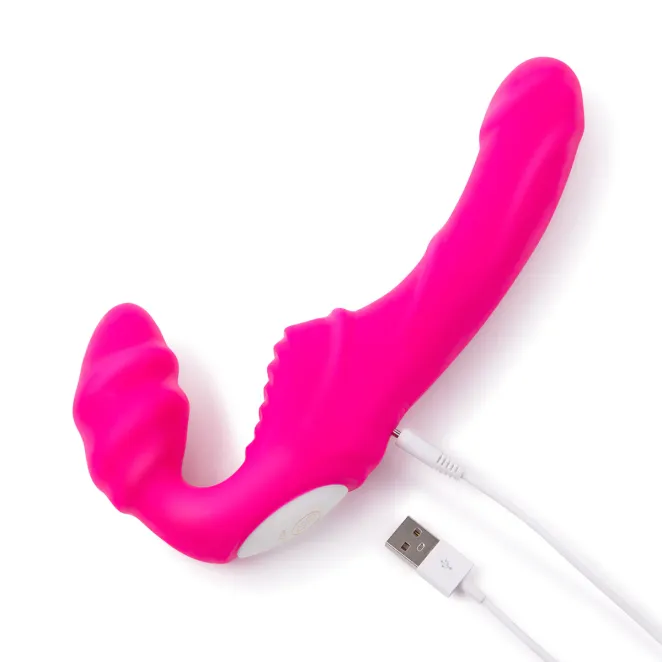 Together Toy Posable Rechargeable Vibrating Strapless Strap-On