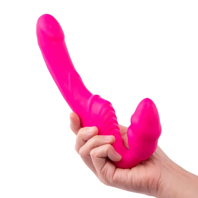 Together Toy Posable Rechargeable Vibrating Strapless Strap-On