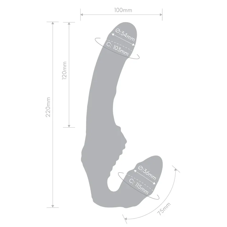 Together Strapless Remote Control Vibrator Together Strapless Remote Control Vibrator