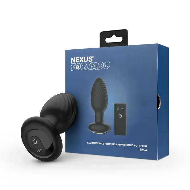 Nexus Tornado Remote-Controlled Rotating & Vibrating Textured Butt Plug