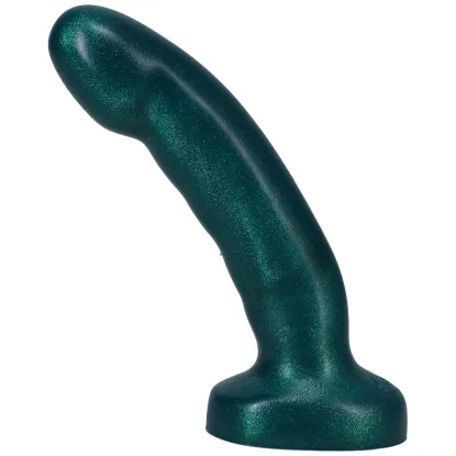 5.5 Inch Acute Curved Silicone Dildo Medium-Firm Emerald