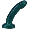 5 Inch Acute Curved Silicone Dildo Medium-Firm Emerald