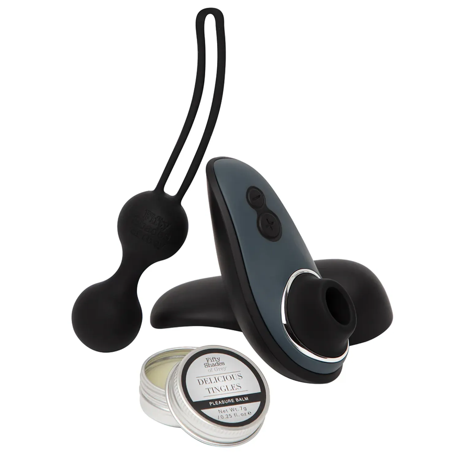 Fifty Shades of Grey x Womanizer Desire Blooms Clitoral & Kegel Kit Black