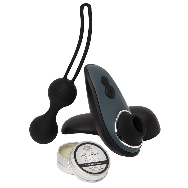 Fifty Shades of Grey x Womanizer Desire Blooms Clitoral & Kegel Kit Black Fifty Shades of Grey x Womanizer Desire Blooms Clitoral & Kegel Kit Black
