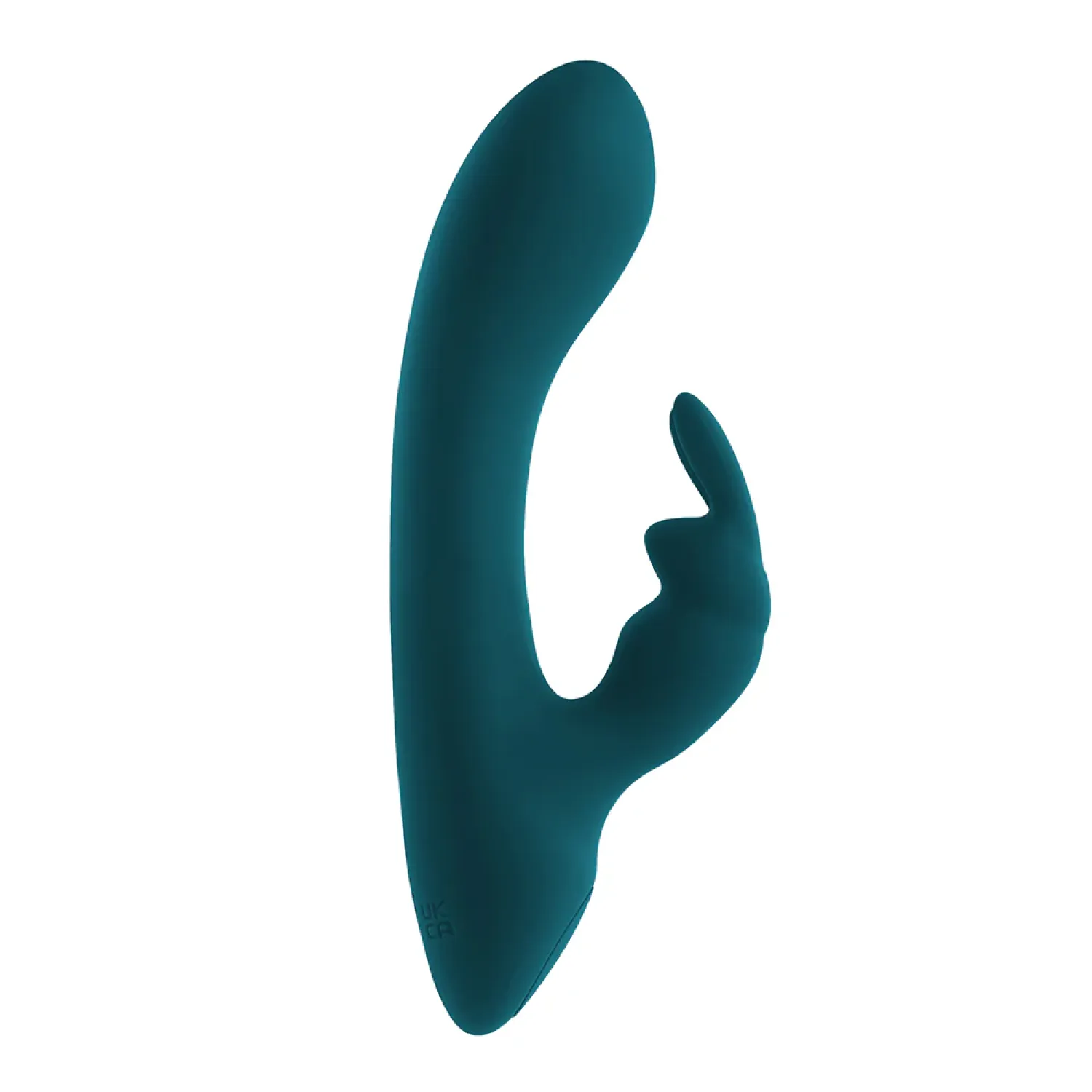 lil rabbit silicone mini dual stim vibrator deep teal