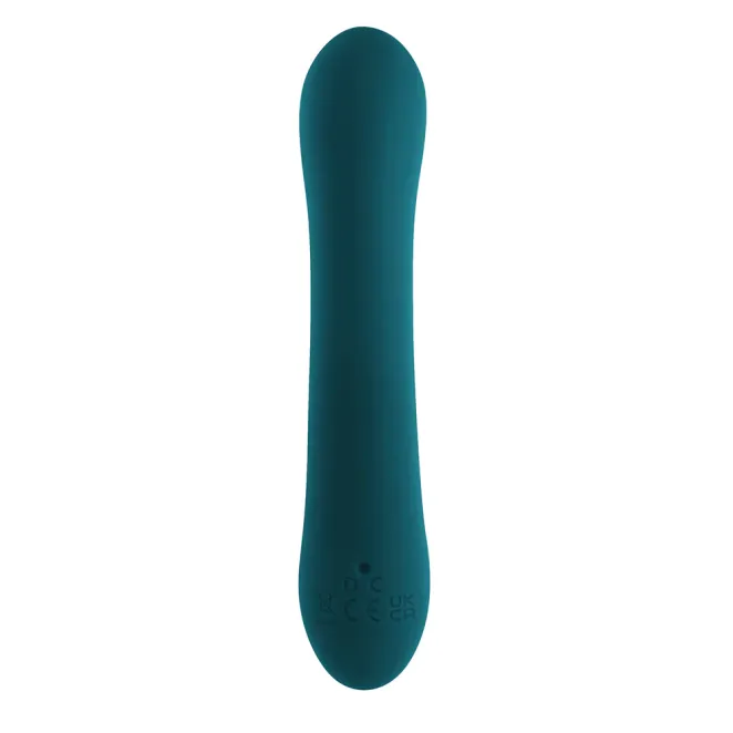 lil rabbit silicone mini dual stim vibrator deep teal