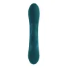 lil rabbit silicone mini dual stim vibrator deep teal
