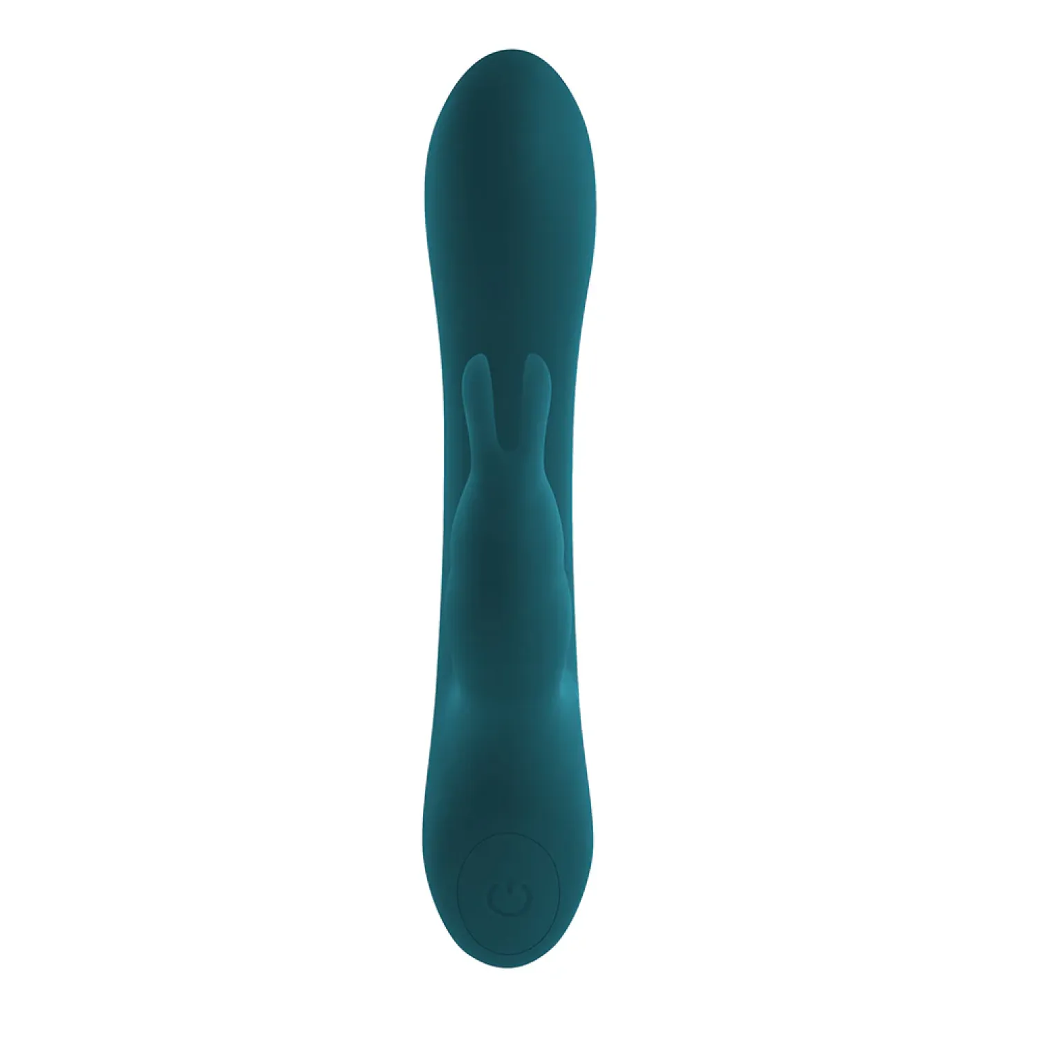 lil rabbit silicone mini dual stim vibrator deep teal