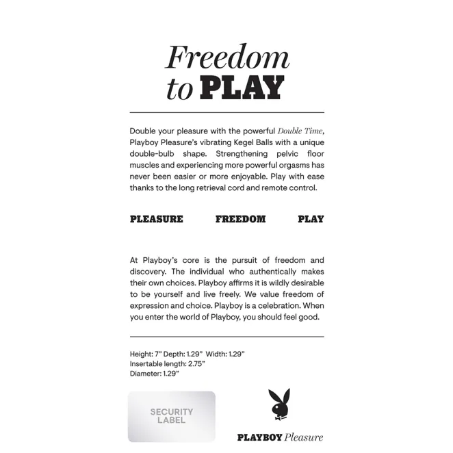 Playboy Double Time Remote-Controlled Vibrating Dual Kegel Balls