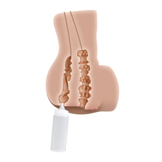 Rear Beauty Sucking & Vibrating Masturbator Light