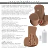 Rear Beauty Remote-Controlled Vibrating Sucking Dual Entry Masturbator Dark