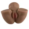 Rear Beauty Remote-Controlled Vibrating Sucking Dual Entry Masturbator Dark