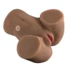 Rear Beauty Remote-Controlled Vibrating Sucking Dual Entry Masturbator Dark