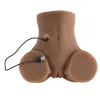 Rear Beauty Remote-Controlled Vibrating Sucking Dual Entry Masturbator Dark