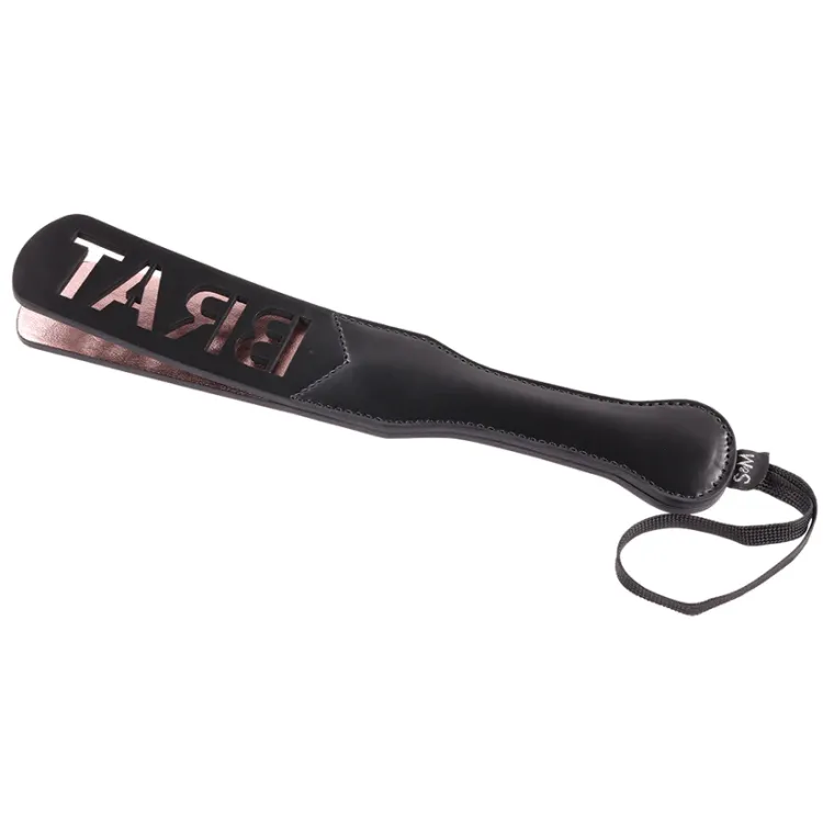 Brat Imprint Paddle Faux Leather Spanking Toy Brat Imprint Paddle Faux Leather Spanking Toy