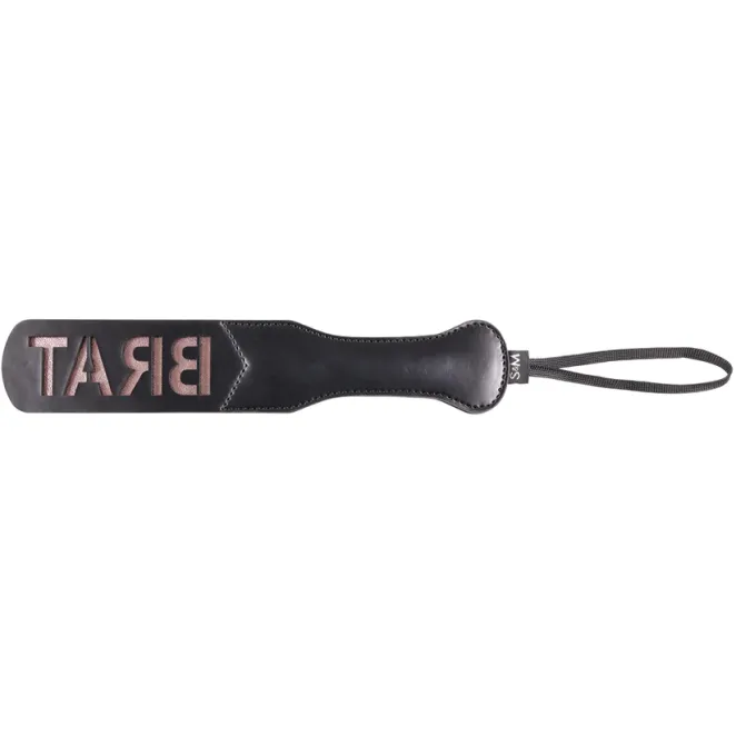 Brat Imprint Paddle Faux Leather Spanking Toy