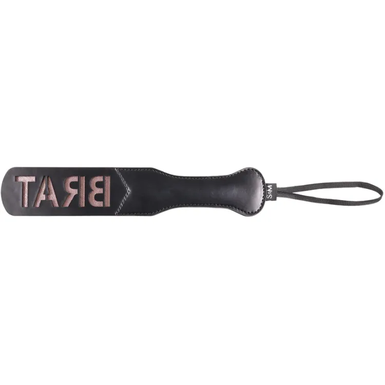 Brat Imprint Paddle Faux Leather Spanking Toy Brat Imprint Paddle Faux Leather Spanking Toy