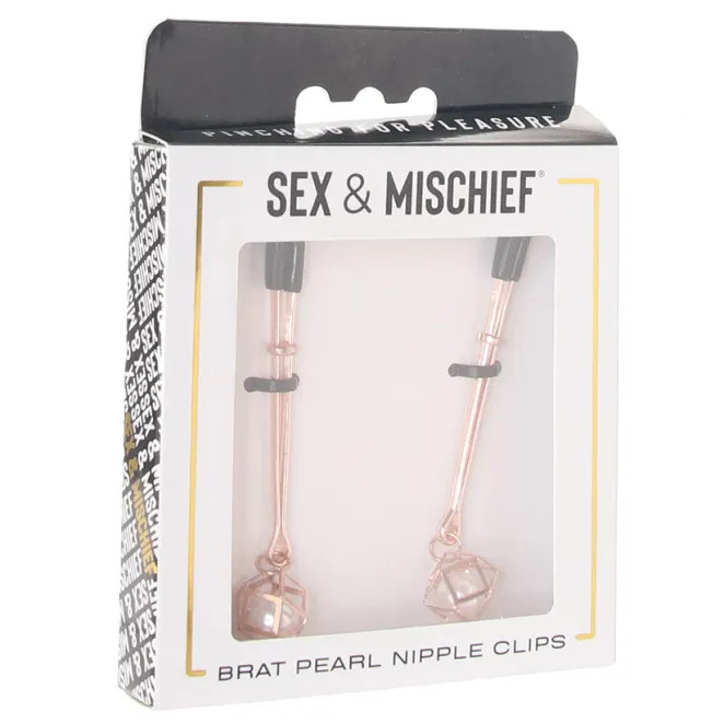 Brat Adjustable Pearl Nipple Clips