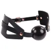 Brat Adjustable Silicone Ball Gag with Faux Leather Strap Brat Adjustable Silicone Ball Gag with Faux Leather Strap