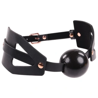 Sportsheets Brat Adjustable Silicone Ball Gag with Faux Leather Strap