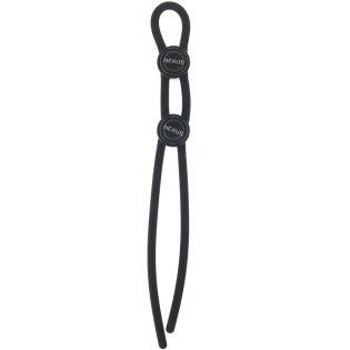 Nexus Forge Adjustable Silicone Cock and Ball Lasso Ring Black