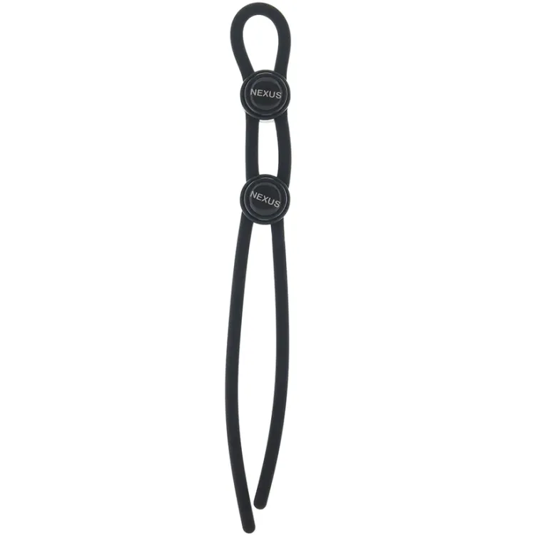 Nexus Forge Adjustable Silicone Cock and Ball Lasso Ring Black Nexus Forge Adjustable Silicone Cock and Ball Lasso Ring Black