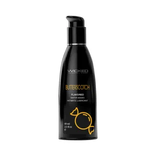 Wicked Aqua Butterscotch Water-Based Flavored Lubricant 4 oz.