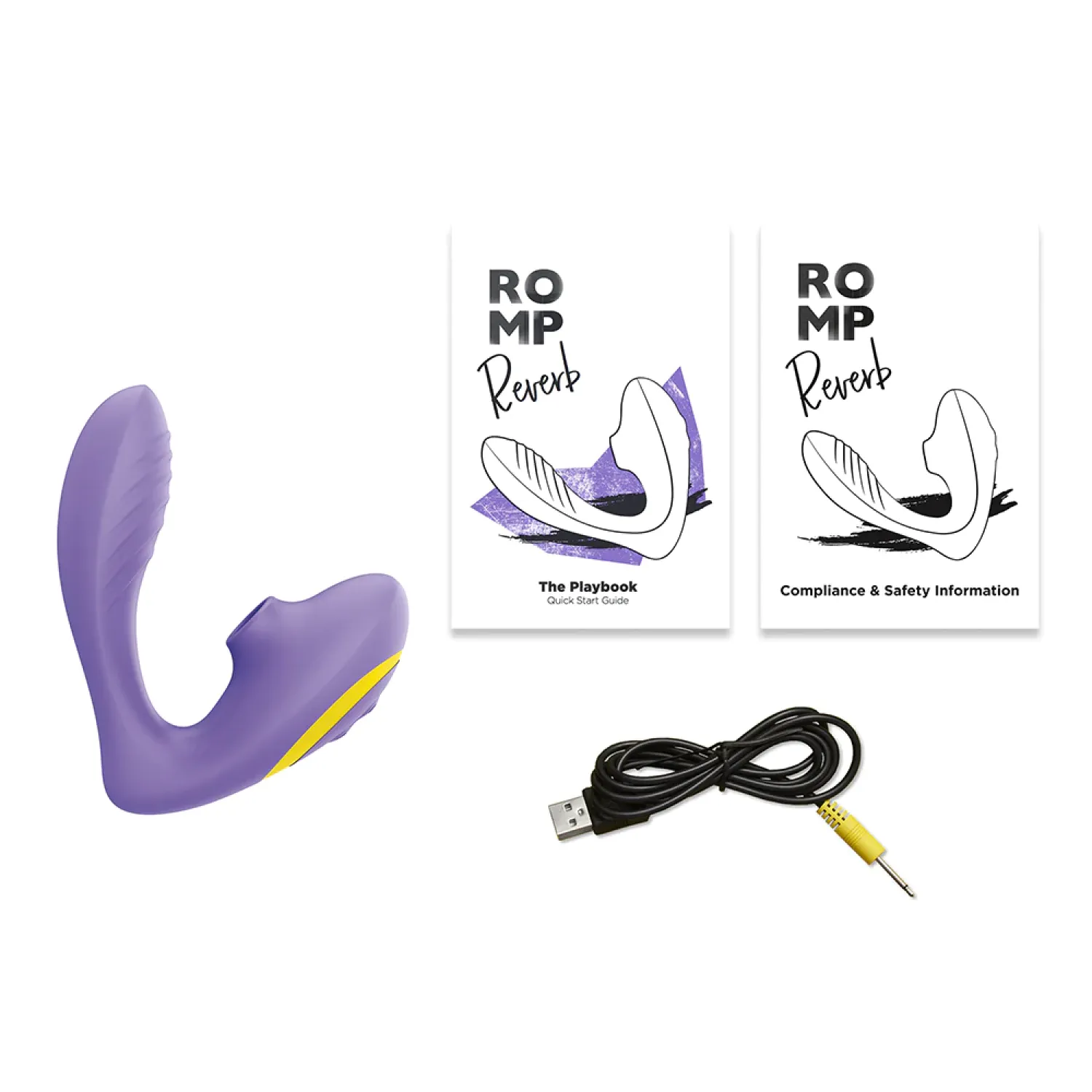 ROMP Reverb Pleasure Air & G-Spot Rabbit Vibrator Purple