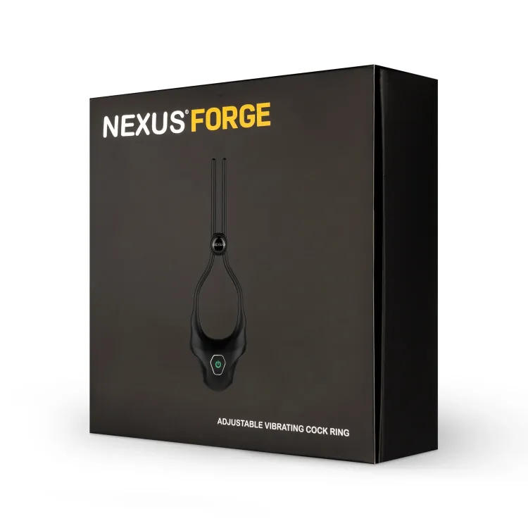 Nexus Forge Adjustable Vibrating Cock Ring Black