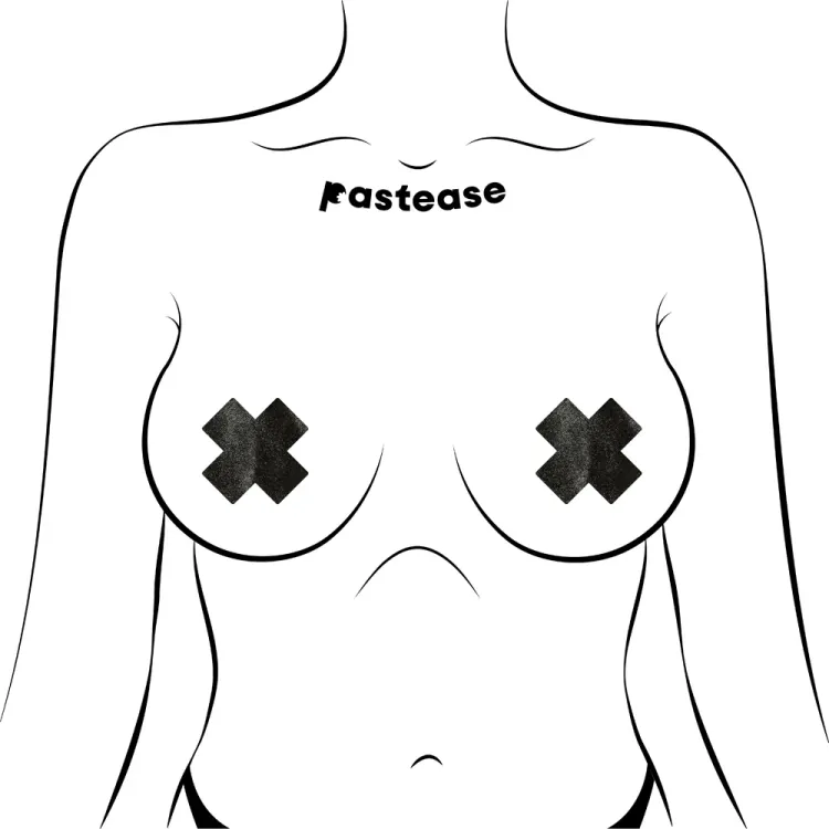 Pastease Petites Crosses Pasties Black (86969) by Pastease | Pasties | SlipDix.com Pastease Petites Crosses Pasties Black (86969) | SlipDix.com