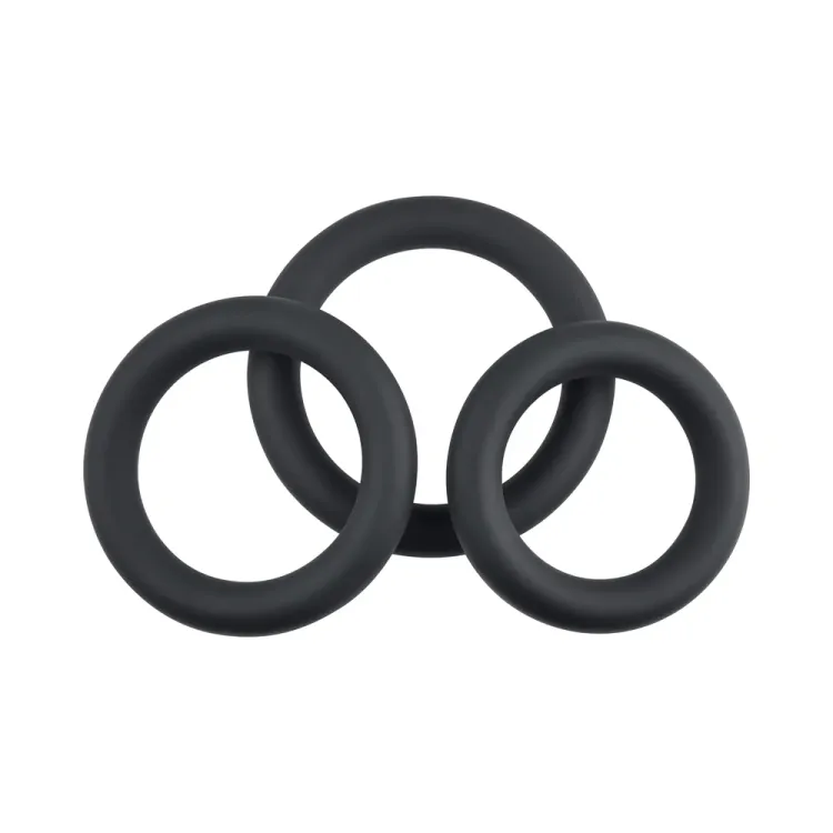 Selopa 3 Ring Circus Cock Ring Set Silicone Black Selopa 3 Ring Circus Cock Ring Set Silicone Black